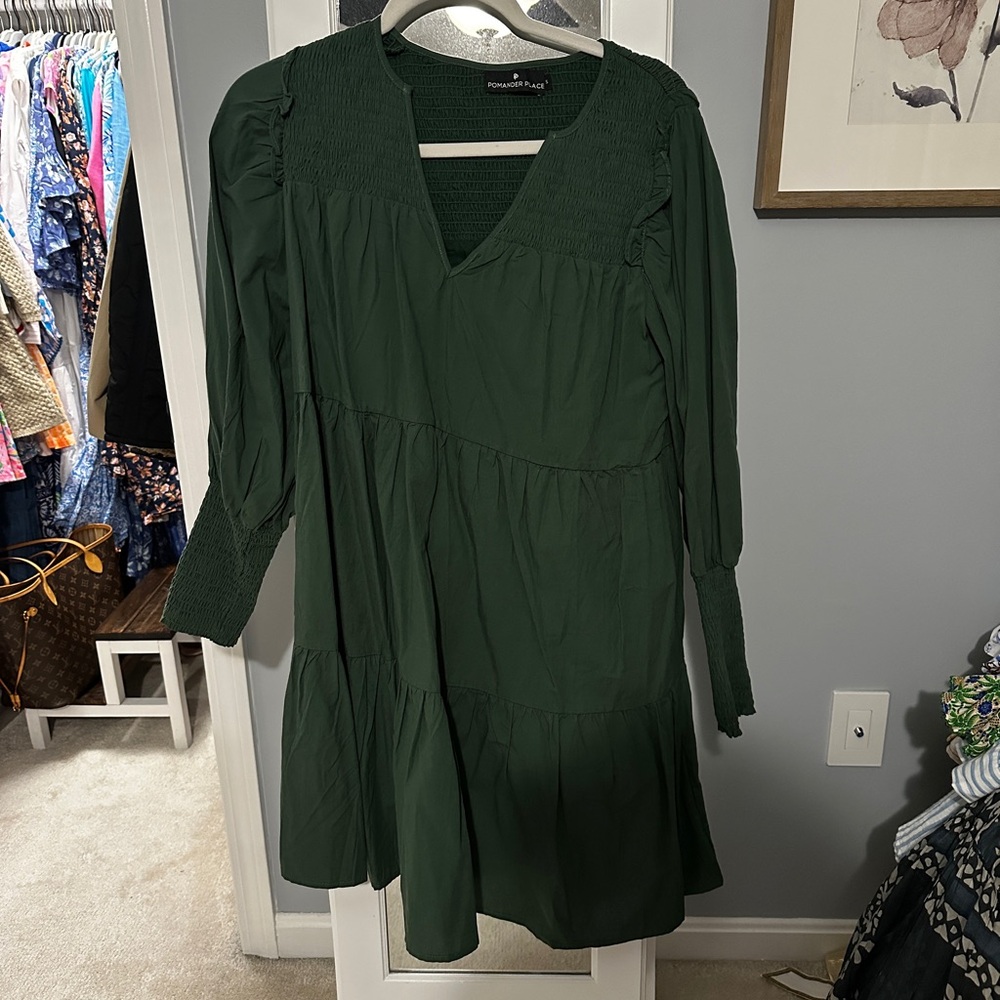 Tuckernuck Deep Green Long Sleeve Dress - Picture 2 of 4